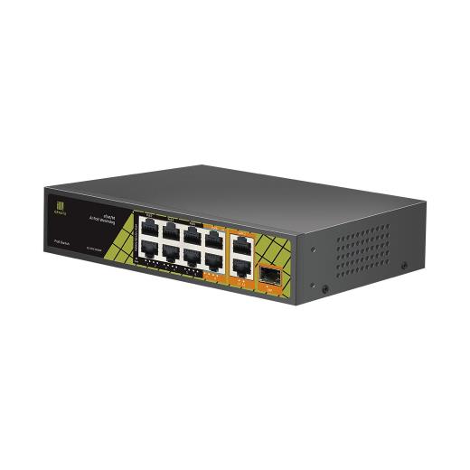 GENATA GNT-P4804V6, 6 Port, Megabit,  PoE 60W, 2 Port Uplink Gigabit, 1 Port SFP, Yönetilemez, Masaüstü Switch