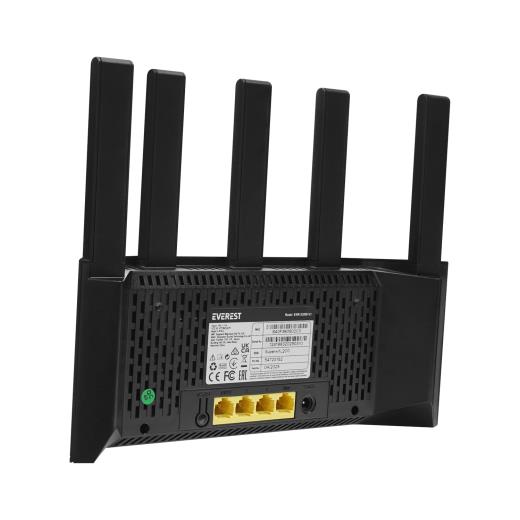 EVEREST EWR-X3000-V1, 3000Mbps, Dualband, WiFi 6, 4Port, 1Port WAN, Masaüstü, WISP, Repeater, Router, Access Point