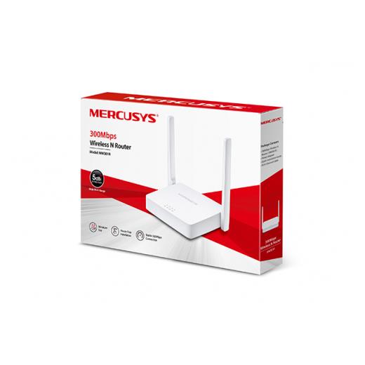 MERCUSYS MW301R, 3Port, 300Mbps, 2.4Ghz WiFi, Masaüstü, Megabit, Router