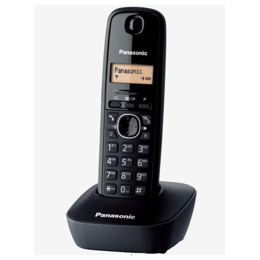 PANASONIC KX-TG1611, Dect Telefon, Siyah, 17 Saat Konuşma, 150 Saat Bekleme, 50 Kişilik Rehber