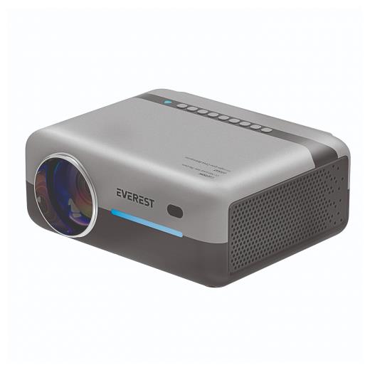 EVEREST PJ03, 300 LED Lümen, 1920X1080, 2xHDMI, 1xUSB, TF Soket, WiFi, Bluetooth, 30.000 Saat Led Ömrü, 3W Speaker, Android 9.0, FULL HD Projeksiyon Cihazı