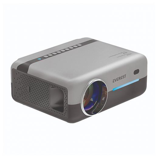 EVEREST PJ03, 300 LED Lümen, 1920X1080, 2xHDMI, 1xUSB, TF Soket, WiFi, Bluetooth, 30.000 Saat Led Ömrü, 3W Speaker, Android 9.0, FULL HD Projeksiyon Cihazı