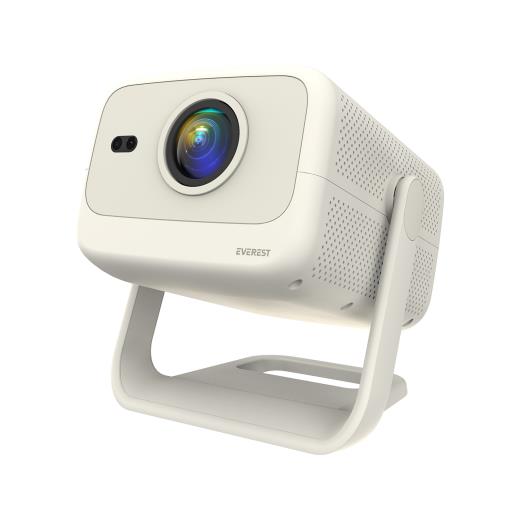 EVEREST PJ05, 400 LED Lümen, 1920X1080P, 1xHDMI, 1xUSB, RJ45, WiFi 6, Bluetooth, 30.000 Saat Led Ömrü, 1.5W Speaker, Android 9, 4K Destekli Projeksiyon Cihazı