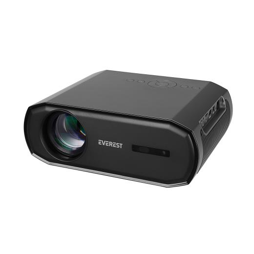 EVEREST PJ06, 350 LED Lümen, 1920X1080, 1xHDMI, 1xUSB, TF Soket, WiFi, 1xLAN, Bluetooth, 30.000 Saat Led Ömrü, 3W Speaker, Android 9.0, FULL HD Projeksiyon Cihazı
