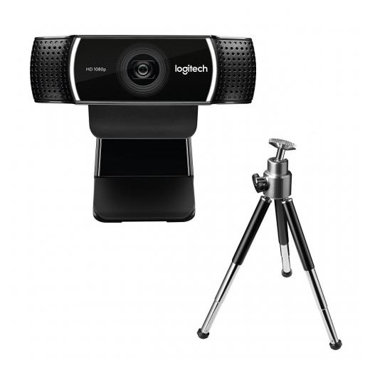 LOGITECH 960-001088, C922, PRO Strem 1080p/30 fps, Otomatik Işık Düzeltimi, Dahili Çift Mikrofonlu, Full HD, Webcam