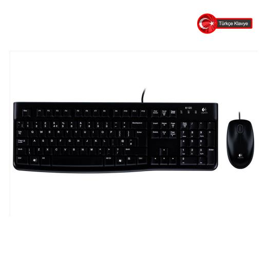 LOGITECH MK120, 920-002560, USB Kablolu, Türkçe Q, Klavye Mouse Set