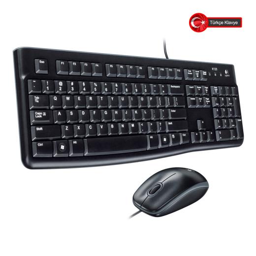 LOGITECH MK120, 920-002560, USB Kablolu, Türkçe Q, Klavye Mouse Set
