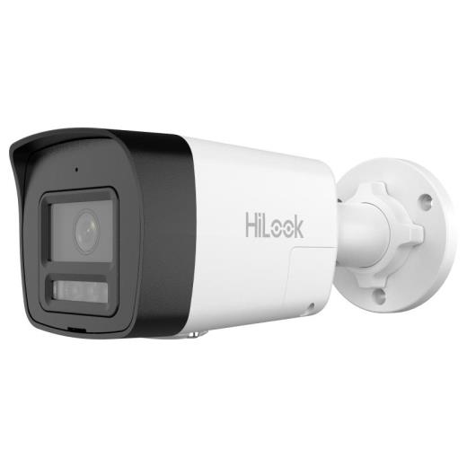 HILOOK IPC-B120HA-LUFC, 2Mpix, 2,8mm Lens, H265+, Dual Light, 30Mt Gece Görüşü, Dahili Mikrofon, IP67, PoE, Bullet, IP Kamera