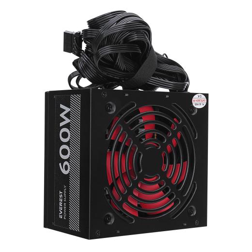 EVEREST EPS-600A, Peak 600W, 12cm Fan, ATX, Aktif PFC, GAMING Power Supply (PSU) Bulk