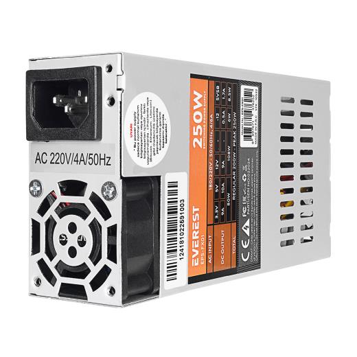 Everest EPS-FX01, Peak 250W, 4cm Fan, İnce Uzun, 41 x 81 x 150mm, Flex Power Supply (PSU)
