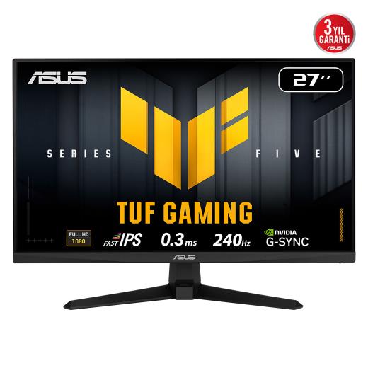ASUS TUF GAMING VG279QM5A 27" 0.3ms, 240Hz, Full HD, DP, 2xHDMI, Hoparlör, Fast IPS LED, ELMB Sync Premium, GAMING Monitör