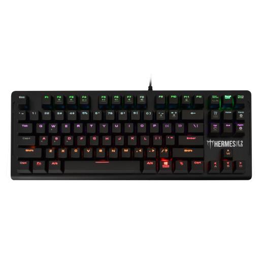 GAMDIAS HERMES-E2, USB Kablolu, İngilizce,  Mekanik Switch, 7 Renk, Gaming Klavye