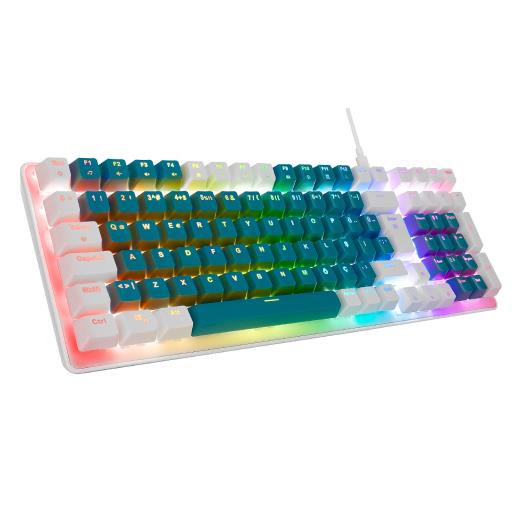 ACER eMachines, EAK100, Yeşil/Beyaz, USB Kablolu, RGB Backlight, RED Switch, Mekanik, Türkçe Q, 100 Tuşlu, Gaming Klavye