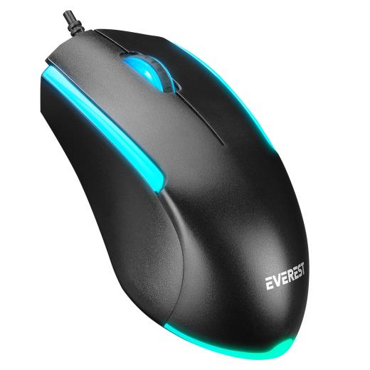EVEREST KM-R59, FORZA, Rainbow Işıklı, Türkçe Q, USB Kablolu, Gaming, Klavye Mouse Set
