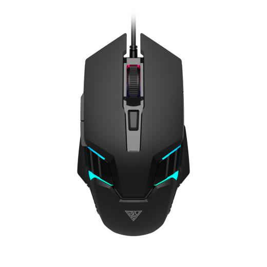 GAMDIAS AURA GS4, Çok Renkli Aydınlatma,  USB Kablolu, 6 Tuşlu, Gaming Mouse, 3.600 DPI, Siyah