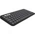 LOGITECH K380S, Pebble Keys 2,  Siyah, 920-011859, Bluetooth, Türkçe, Q, Multimedya, Mini Klavye