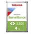 TOSHIBA S300, HDWT840UZSVA, 3.5", 4TB, 256Mb 5400 Rpm, 7/24 Güvenlik HDD
