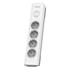 PHILIPS SPN7040WA/62, 4 Soket, Akım Korumalı Priz, 600 Joules, 2Mt Örgülü Kablo, (Beyaz)