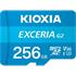 KIOXIA 256GB ExceriaG2, LMEX2L256GG2, U1 V30 4K,  CL10, 100Mb/s, MicroSD Kart Bellek (SD Adaptörlü)