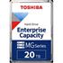TOSHIBA ENTERPRISE, MG10ACA20TE, 3.5", 20TB, 512Mb 7200 Rpm, 7/24 Güvenlik, Data Center, Nas, Server, HDD