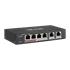 HILOOK NS-0106P-35(B), 4 Port, Megabit, PoE 60W, 2 Port Megabit Uplink, Long Range 250Metre, Yönetilemez, Masaüstü Switch