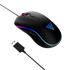 GAMDIAS AURA GS3, Çok Renkli Aydınlatma,  USB Kablolu, 6 Tuşlu, Gaming Mouse, 3.600 DPI, Siyah