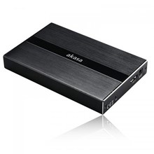 Akasa Noir Max 2.5" USB 3.0/2.0 12.5mm SATA Disk Destekli Full Alüminyum Disk Kutusu (Siyah)  - 1