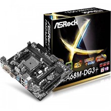 Asrock FM2A68M-DG3+, AMD FM2+/FM2, 1x PCIe x16 G3, 2400MHz+ (OC) DDR3, mATX Oyuncu Anakart (AMD FM2/FM2+) - 1