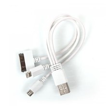 Dark 20cm iPhone 30 Pin / Lightning / Micro USB Şarj Kablosu - 1