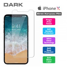 Dark İphone X Uyumlu Anti Glare Ekran Koruyucu - 1