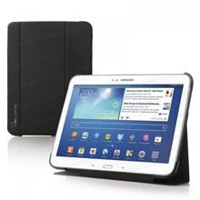 Dark Samsung Galaxy TAB3 P5200 10.1" Akıllı Siyah Tablet Kılıfı / Stant - Book Cover - 1
