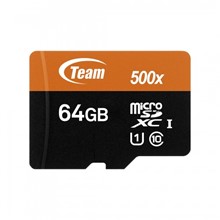 Team 64GB Micro SDHC 80MB/Sn Class10  UHS-I  Flash Hafıza Kartı (SD Dönüştürücülü) - 1