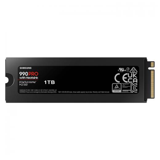 SAMSUNG MZ-V9P1T0CW, 990 PRO, 1TB, 7450/6900, Gen4, NVMe PCIe M.2 2280, SSD (Soğutuculu) (Türkiye Distribütörü Garantili)
