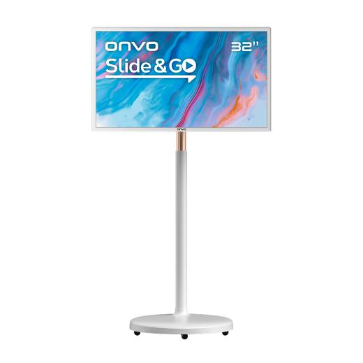 ONVO 32OVM6000, 32", 5ms, 60Hz, Full HD, HDMI, Type-C, USB, Dokunmatik, 6Gb Ram, 64Gb Depolama, Hareketli, Kumandalı, Bataryalı, 2x5W Hoparlör, WiFi, Bluetooth, Android 13 LED Monitör