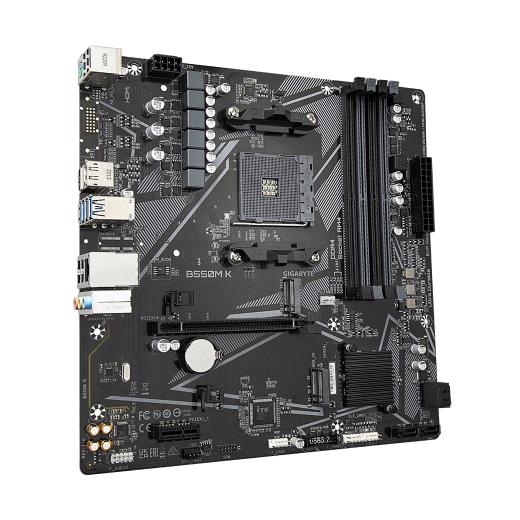 GIGABYTE B550M K, rev.1.0, 4xDDR4, 2xM.2, DP, HDMI, AM4 Soket Anakart