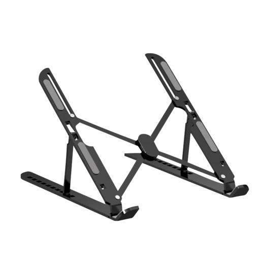 FRISBY FNC-5145ST, 10"-15.6" Taşınabilir,  Katlanır, Notebook Standı, 10 Kademeli Ayarlanabilir Yükseklik, Alüminyum (Siyah)