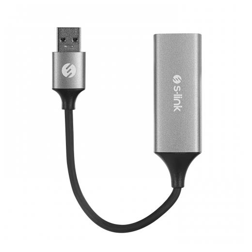 S-LINK SW-U334, GigaBit, USB3.0 to RJ45, Metal, Ethernet Kartı