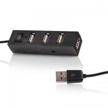 Dark 4 Port Açma/Kapama Butonlu USB2.0 Hub - 1